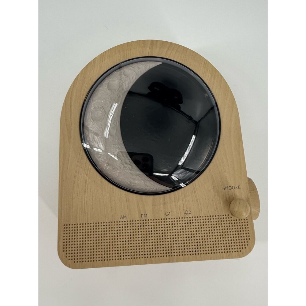 Moon Lamp Dual Alarm Clock Sunrise Wake Up Light with White Noise - Picture 5 of 9